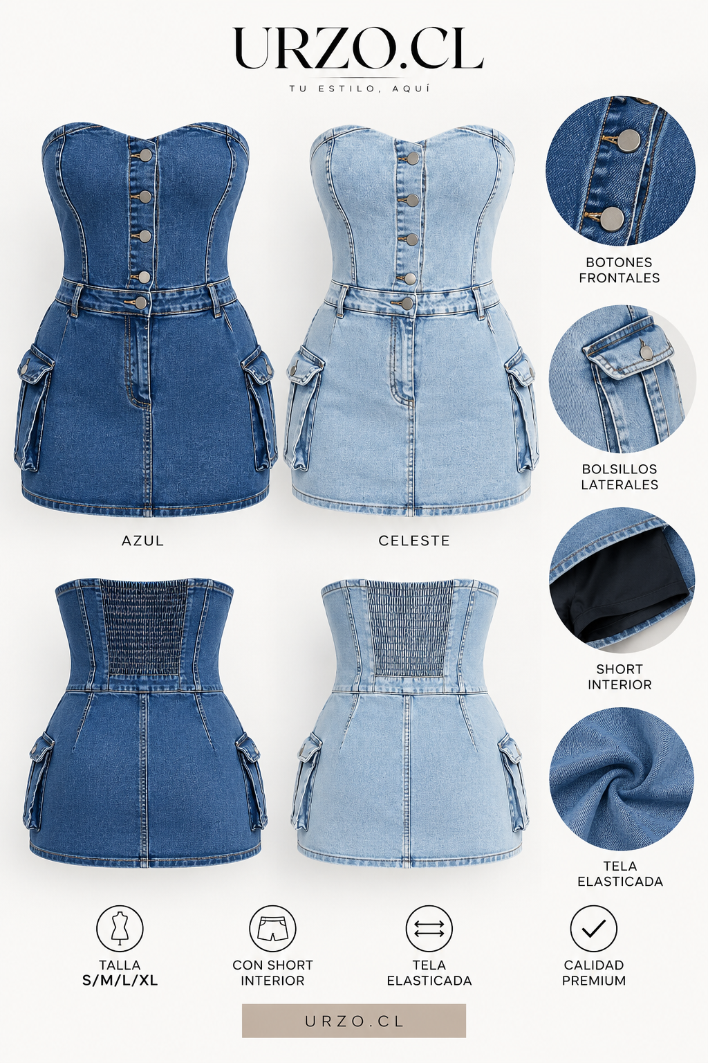 VESTIDO SHORT JEANS