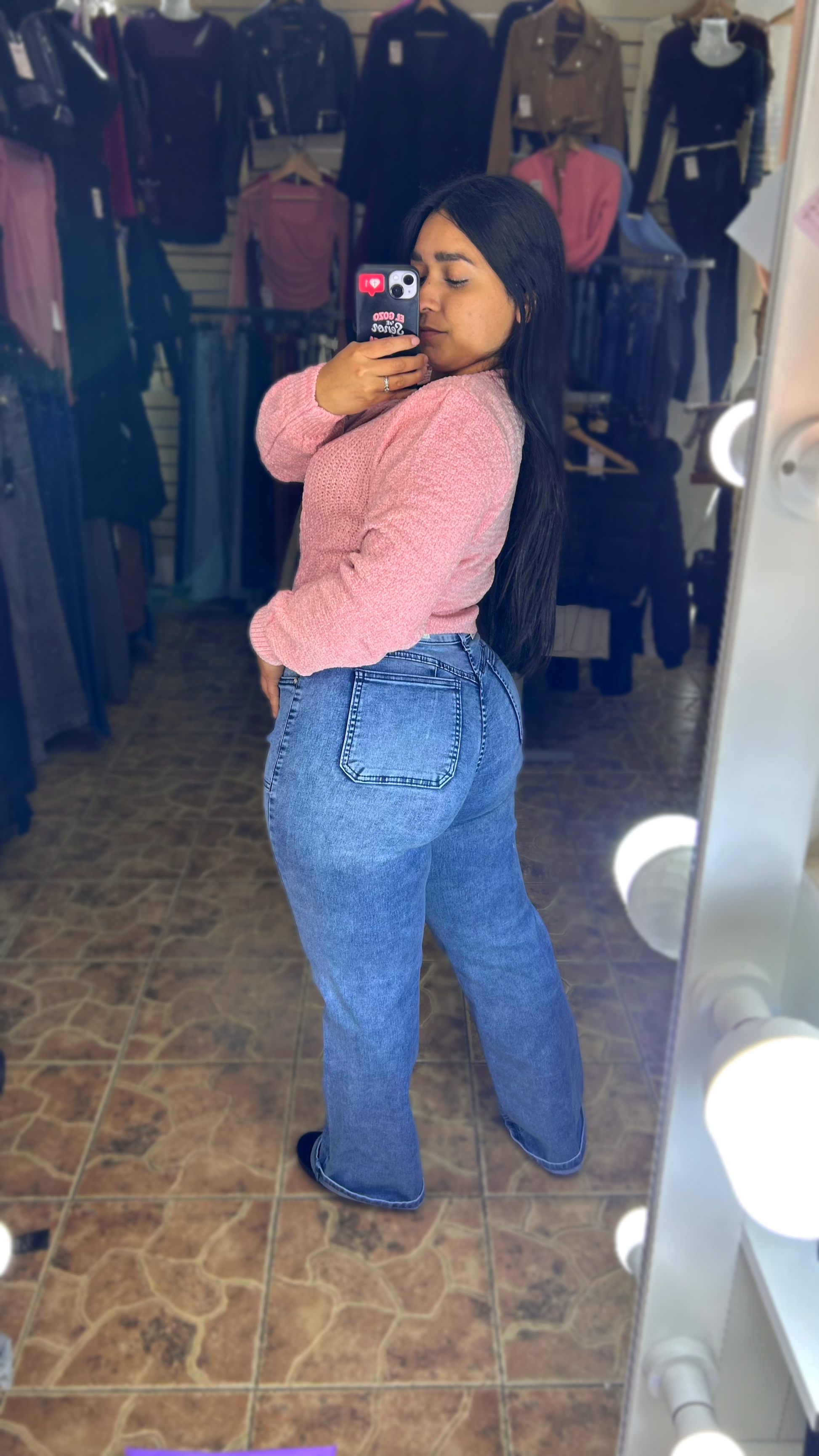 WIDE CELESTE BOLSILLO CUADRADO