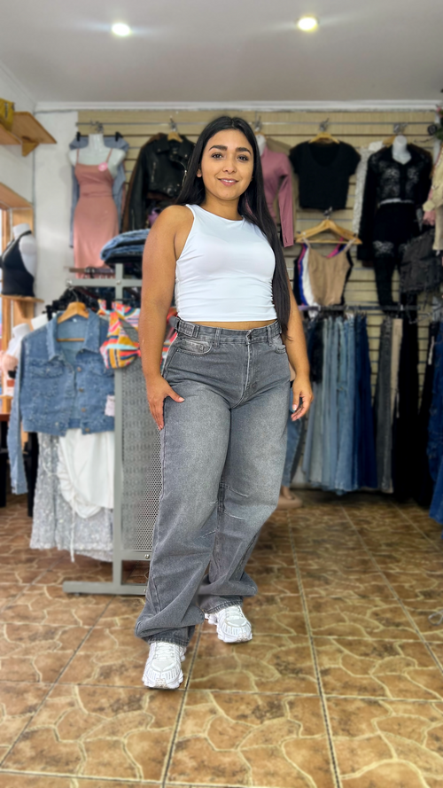 BAGGY JEANS GRIS