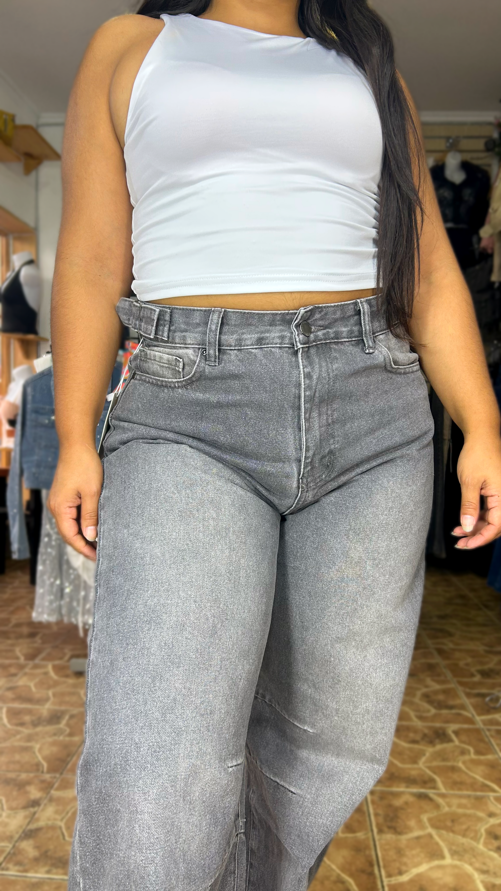 BAGGY JEANS GRIS